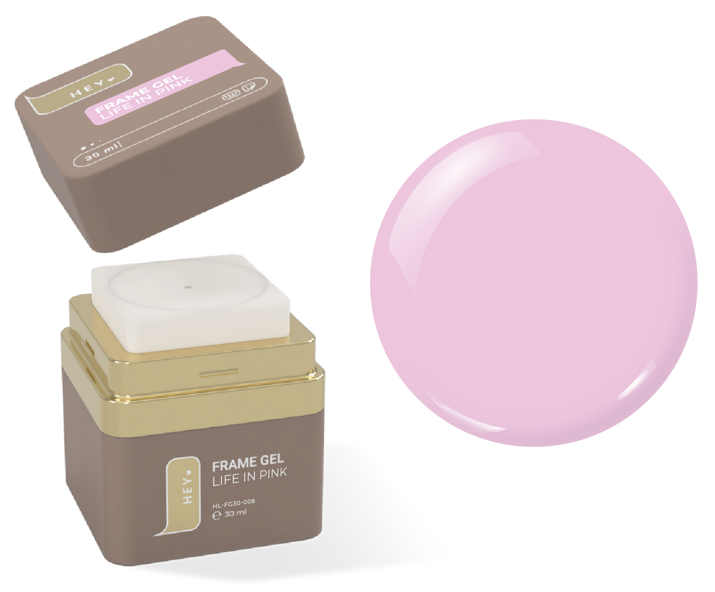 Гель для нігтів Frame Gel Life у рожевому кольорі 30 ml HEYLOVE
