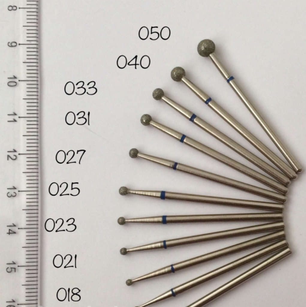 Diamond nail drill bit, “Ball”, 5.0 mm, Blue - Good Girl Gel