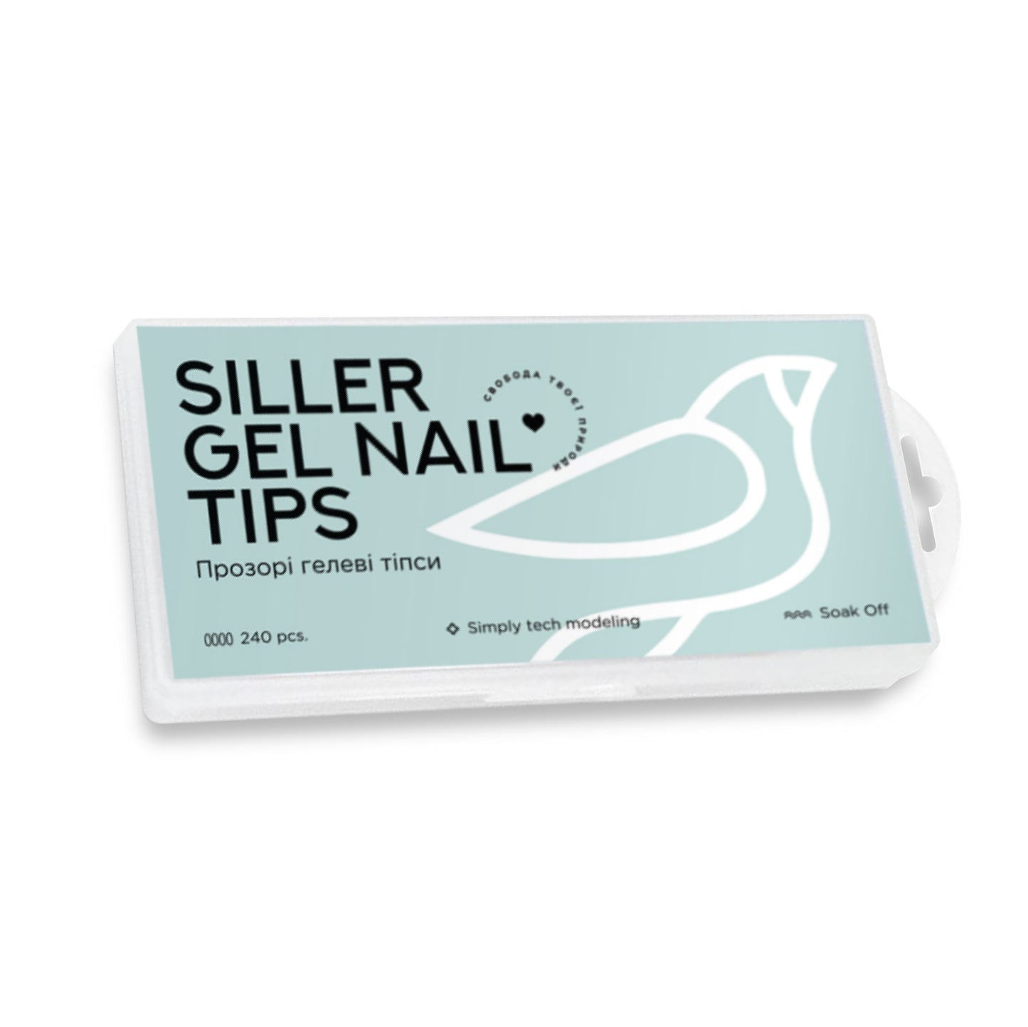Gel tips for building up transparen OVAL 240 pcs Siller - Good Girl Gel