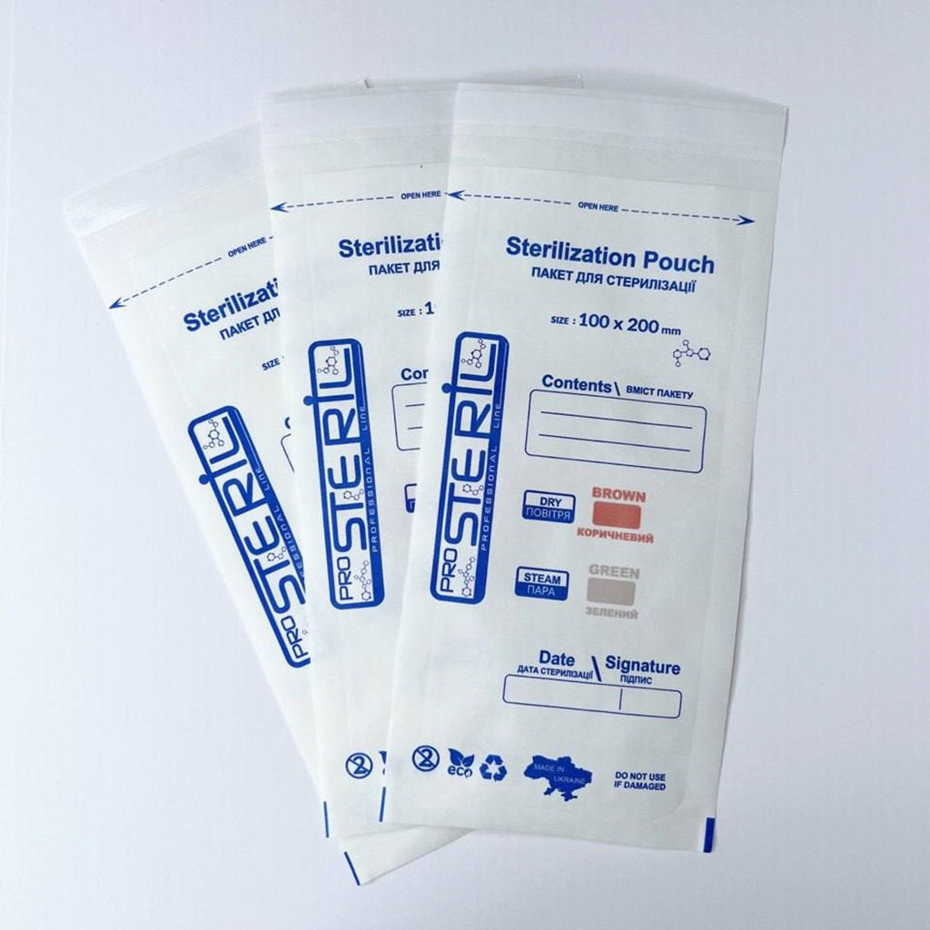 Sterilization pouches (Kraft bags) ProSteril 100*200mm (white) 100pcs - Good Girl Gel