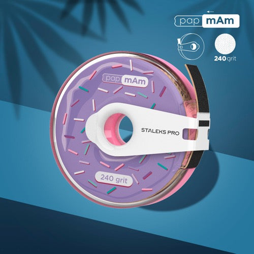 Disposable abrasive tape papmAm in a plastic case Staleks Pro Expert 240 grit, ATC-240