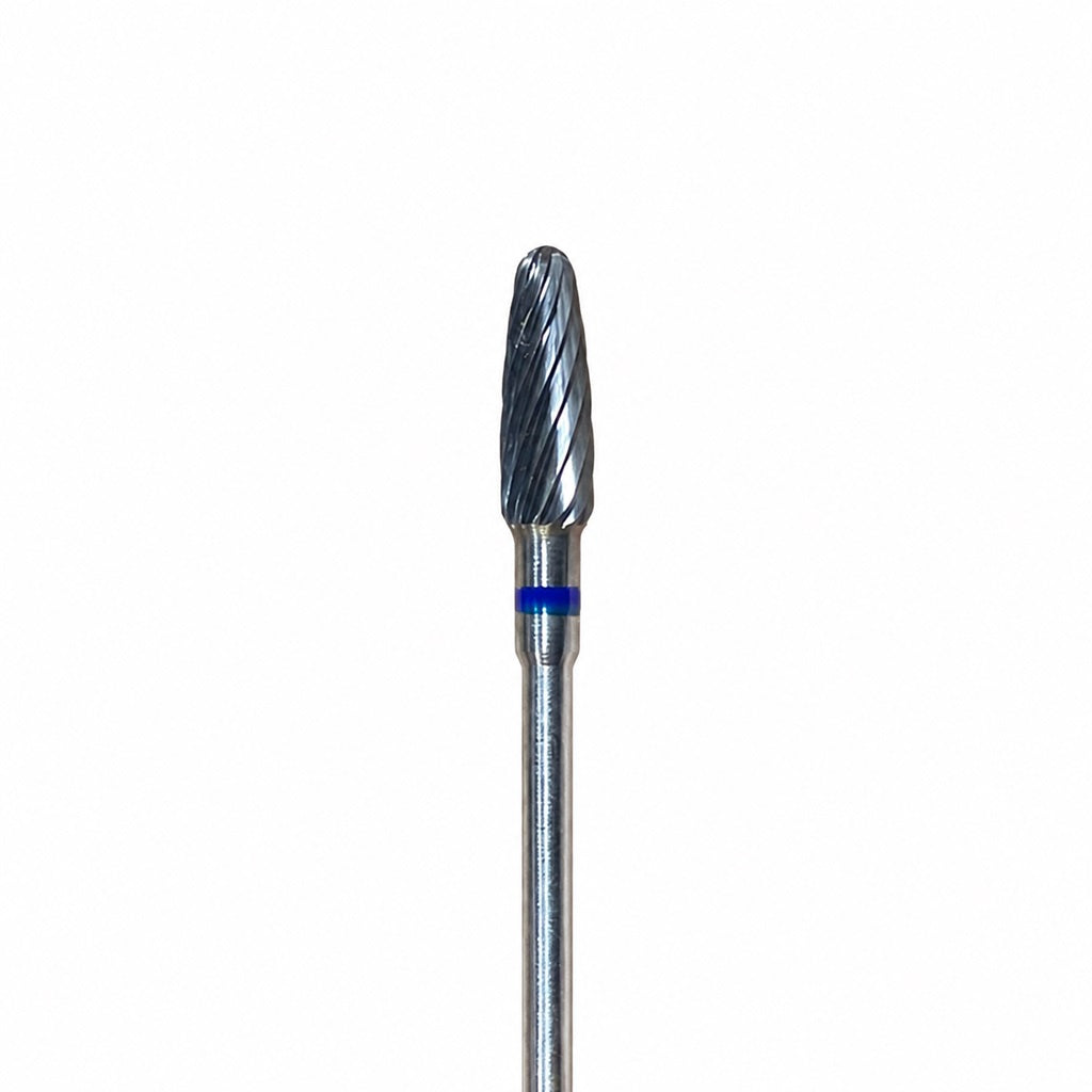 Carbide nail drill bit, "Small Corn” (spiral cut), 3*13.5, Blue