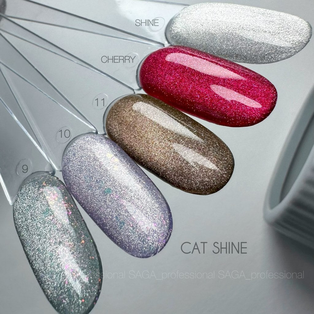 Gel polish Cat Shine №1 (cherry) 10 ml Saga Professional