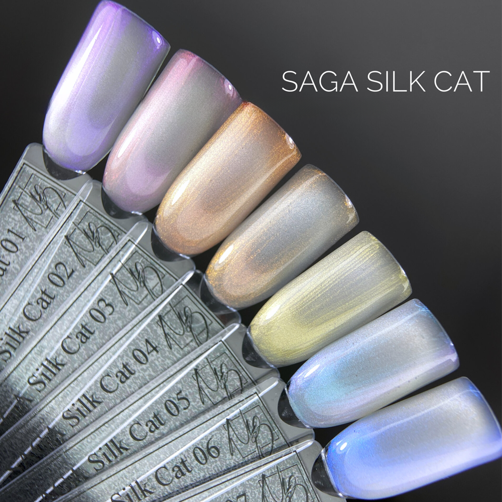 Гель-лак Silk Cat №4 10 мл Saga Professional