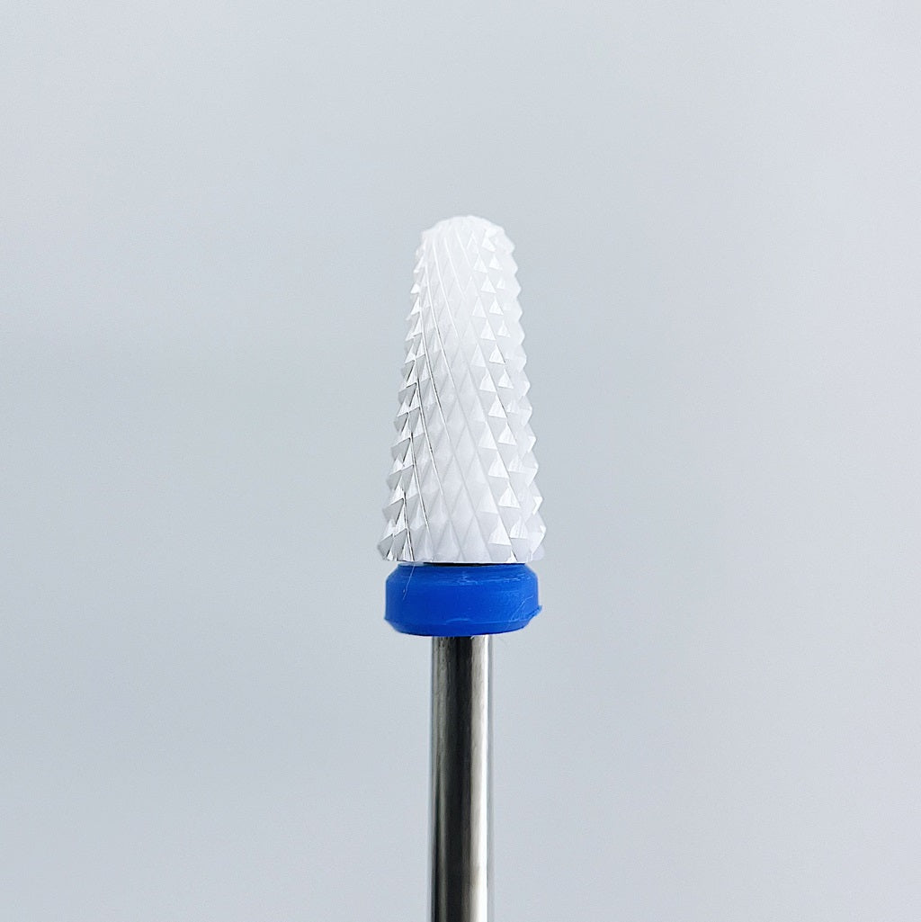 Ceramic nail drill bit, “Umbrella”, 6*14 mm, Blue - Good Girl Gel