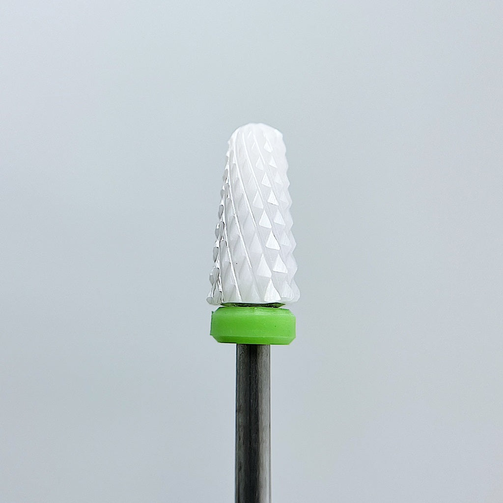 Ceramic nail drill bit, “Umbrella”, 6*14 mm, Green - Good Girl Gel