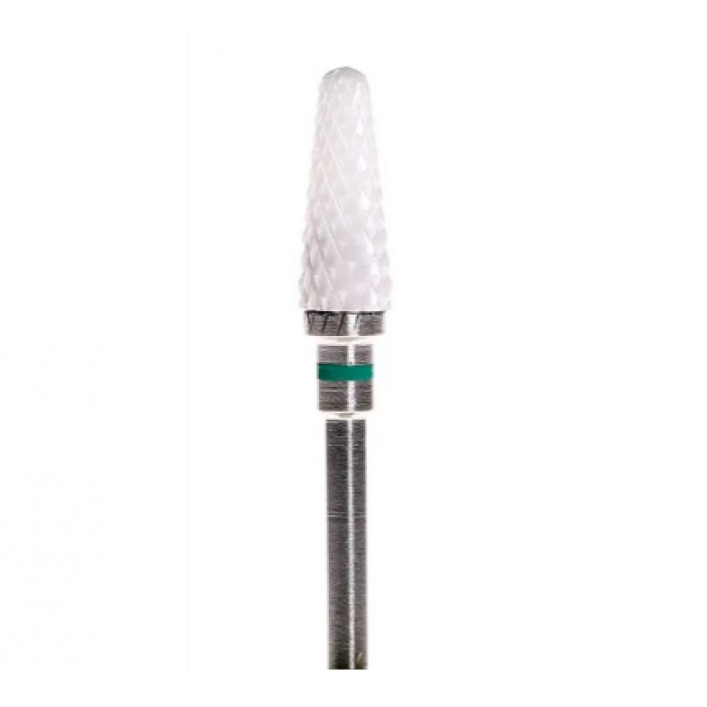 Ceramic nail drill bit, “Cone” Thin, 4.5*13 mm, Green
