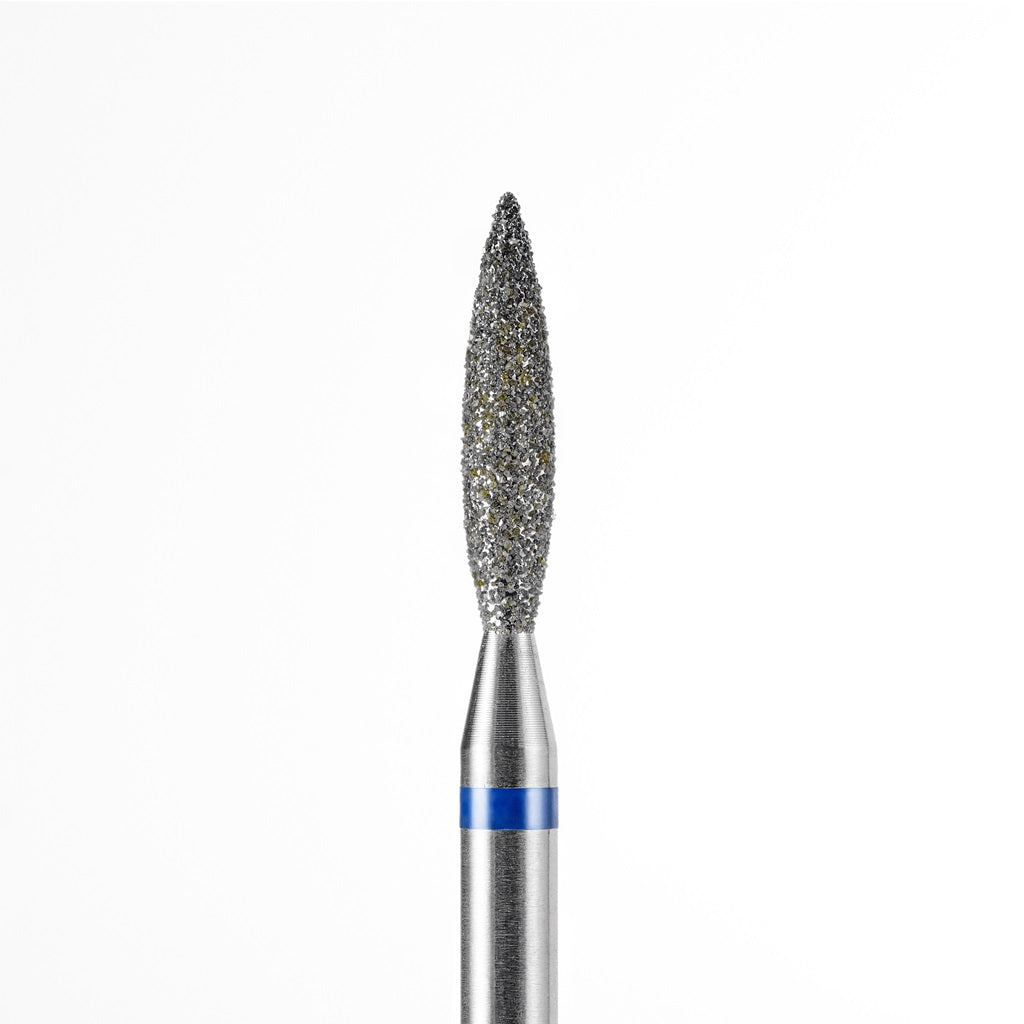 Fresa in diamante, “Long Flame” appuntita, scura