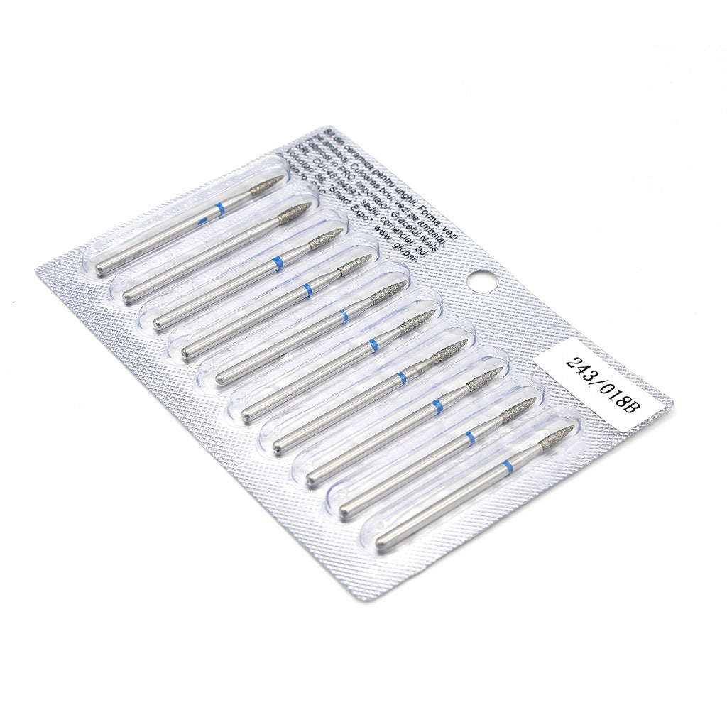 Diamanten frees, Vlam puntig, 1.8*8.0 mm, Blauw, Taiwan