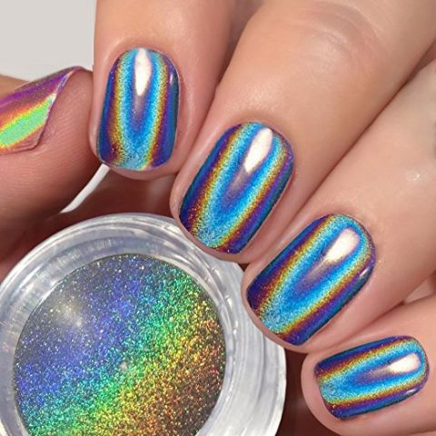 Holographic nail powder Rainbow