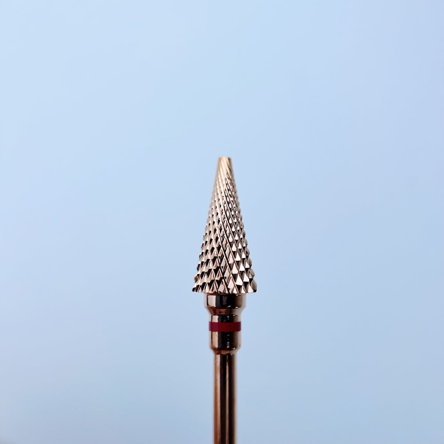 Carbide nail drill bit Rose Gold, "Cone” Pointed, 6*13, Red
