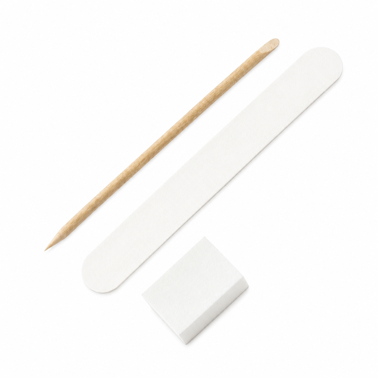 Einmal-Set (Manikürefeile + Buffer + Rosenholzstäbchen)