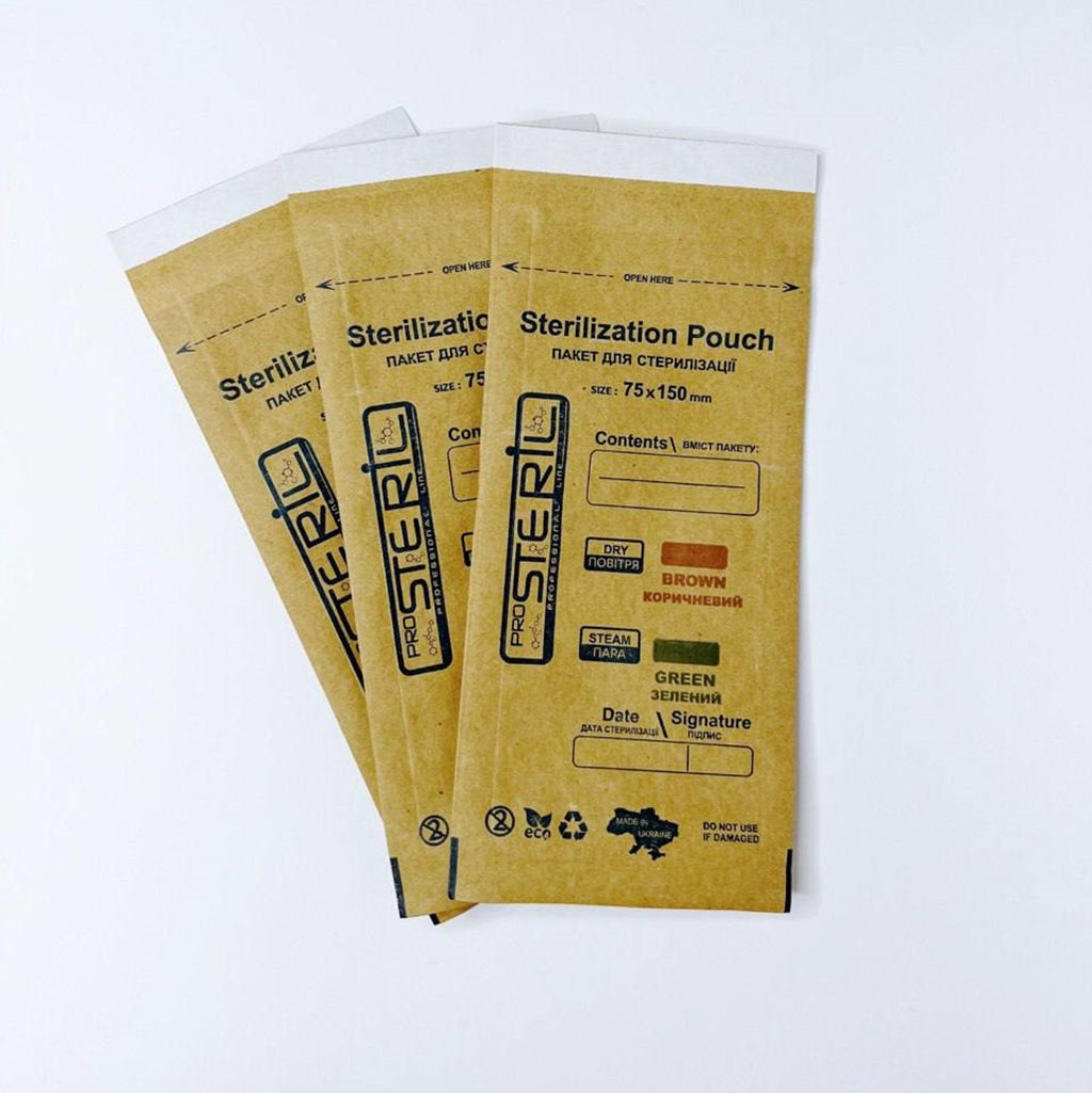 Sterilization pouches (Kraft bags) ProSteril 75*150mm (brown) 100pcs - Good Girl Gel