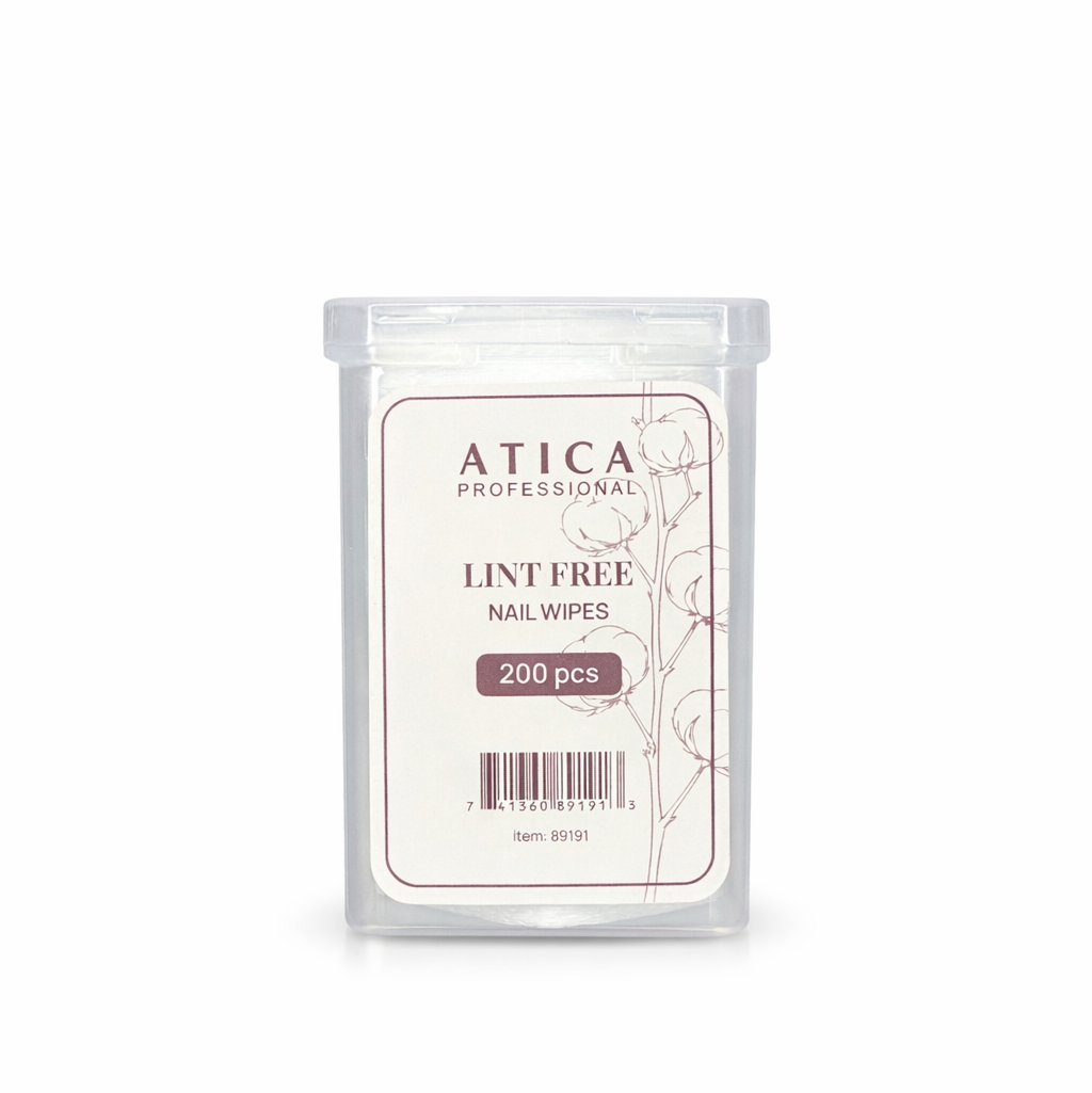 Lint Free Nail Wipes in plastic box (200pcs) Atica