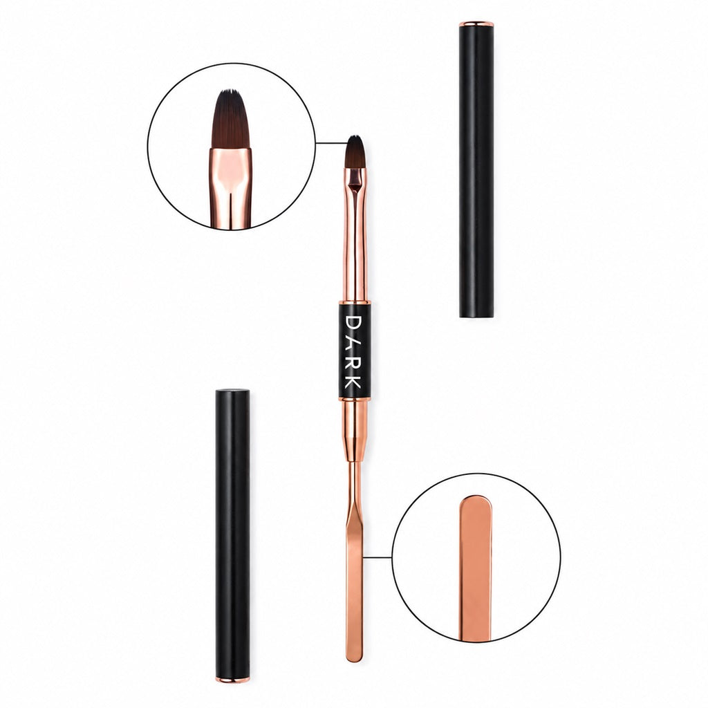 Double-sided brush black (spatula rounded gel 9 mm) Dark