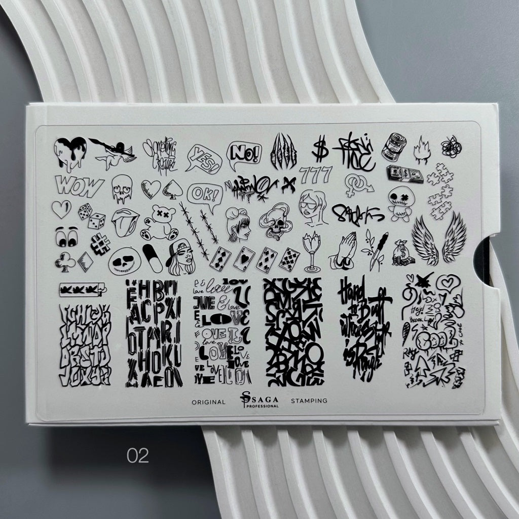 Stamping Plate №2 Graffiti Saga Professional