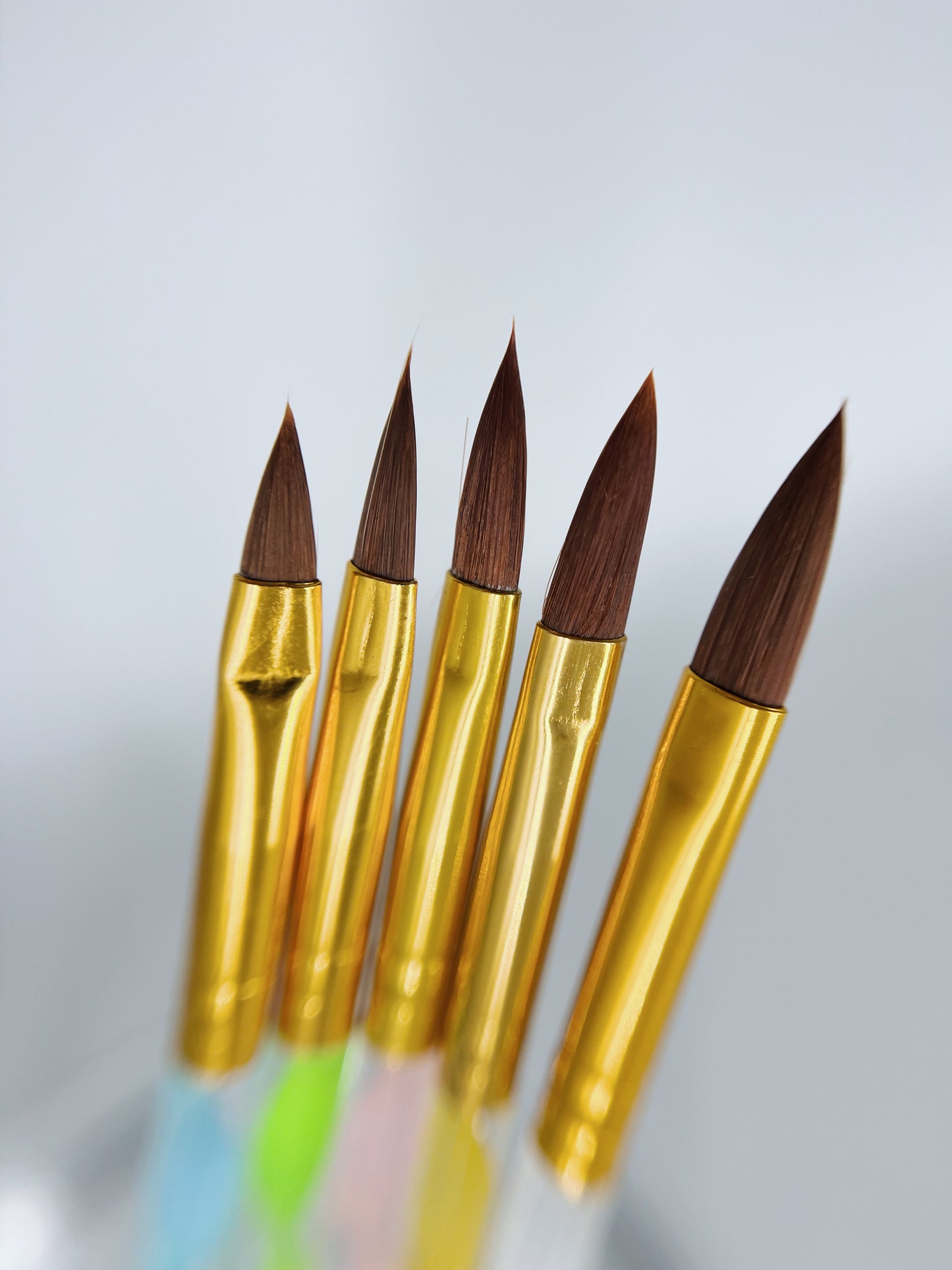 Sada akrylových štetcov na nechty (5 ks)