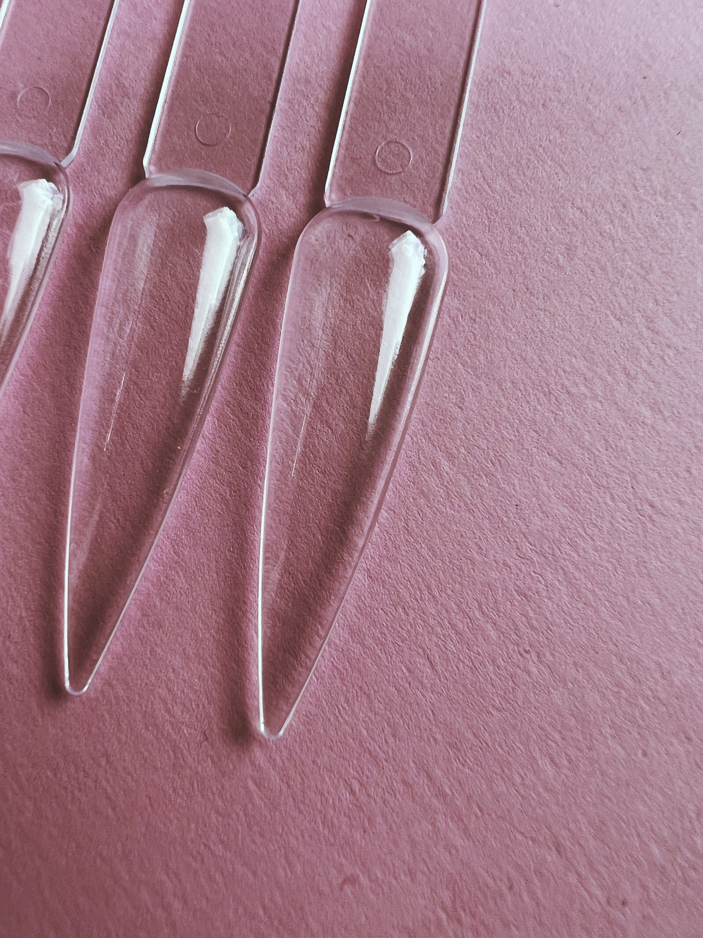 Nail color display tips, STILETTO transparent, 50 psc