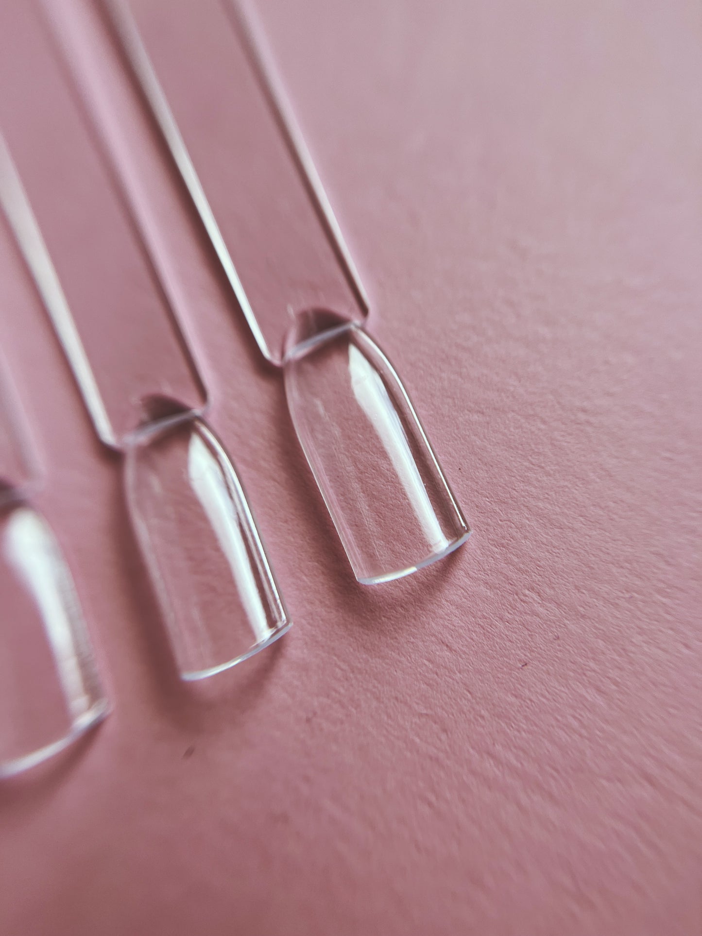 Nail color display tips, SQUARE transparent, 50 psc