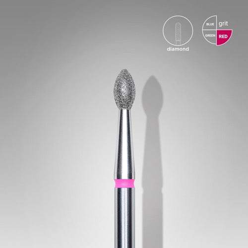 Broca de diamante, “Botão”, 2.5*4.5 mm, Vermelho, STALEKS