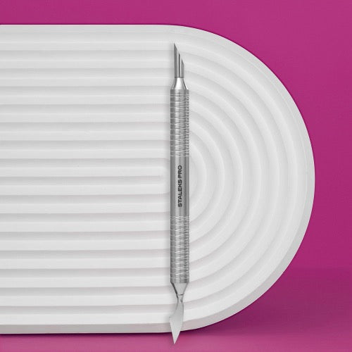 Пустотілий манікюрний пушер Staleks Pro Expert 100 TYPE 1 (косий пушер + очищувач), PE-100/1