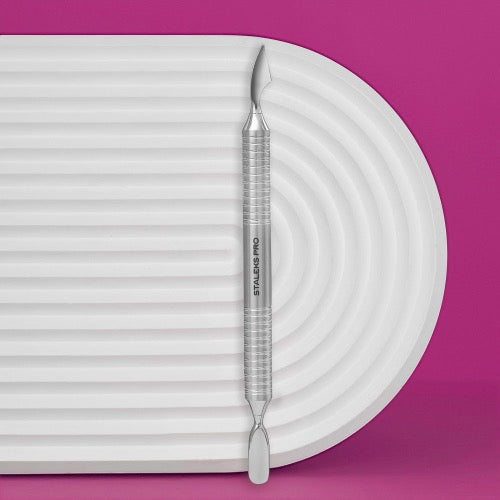 Hollow manicure pusher Staleks Pro Expert 100 TYPE 3 (rounded pusher + cleaner), PE-100/3