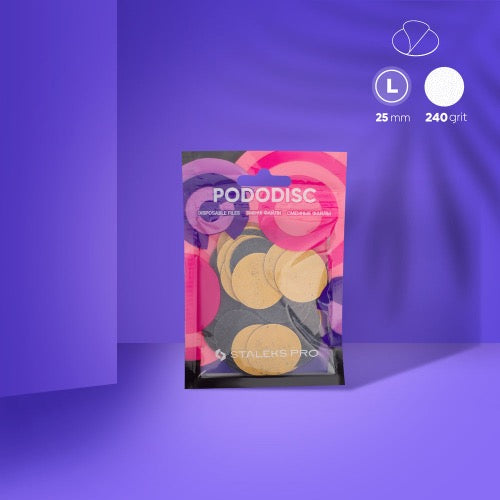 Refill pads for pedicure disc Staleks Pro L, 240 grit (50 pc), PDF-25-240