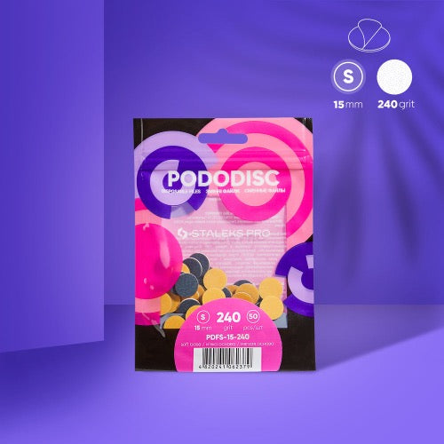 Refill pads for pedicure disc Pododisc Staleks Pro S, 240 grit (50 pcs), PDFS-15-240