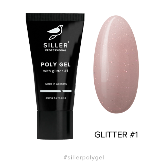 PolyGel з блискітками №1 30 ml Siller