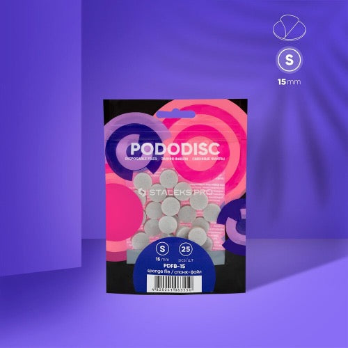 Disposable sponge refill pads for pedicure disc Pododisc Staleks Pro S (25 pcs), PDFB-15