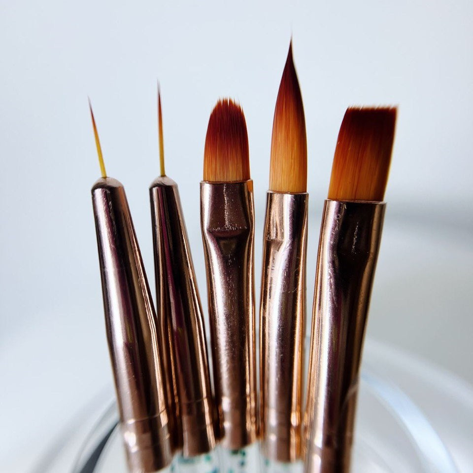 Professional Nail Brushes for Gel, Acrylic & Painting Art