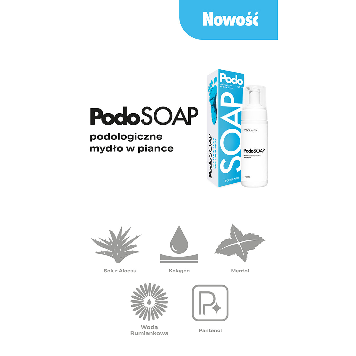 Podosoap Podological - soap in foam 100 ml Podoland
