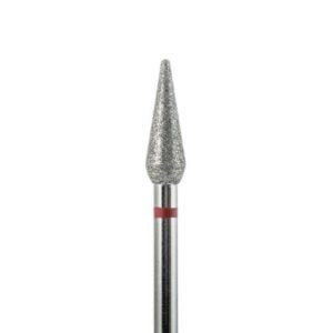 Diamond nail drill bit, “Pear” Pointed, 4.0*12 mm, Red