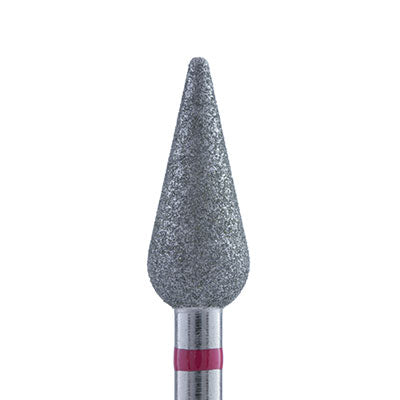 Diamond nail drill bit, “Pear” Pointed, 5.0*12 mm, Red
