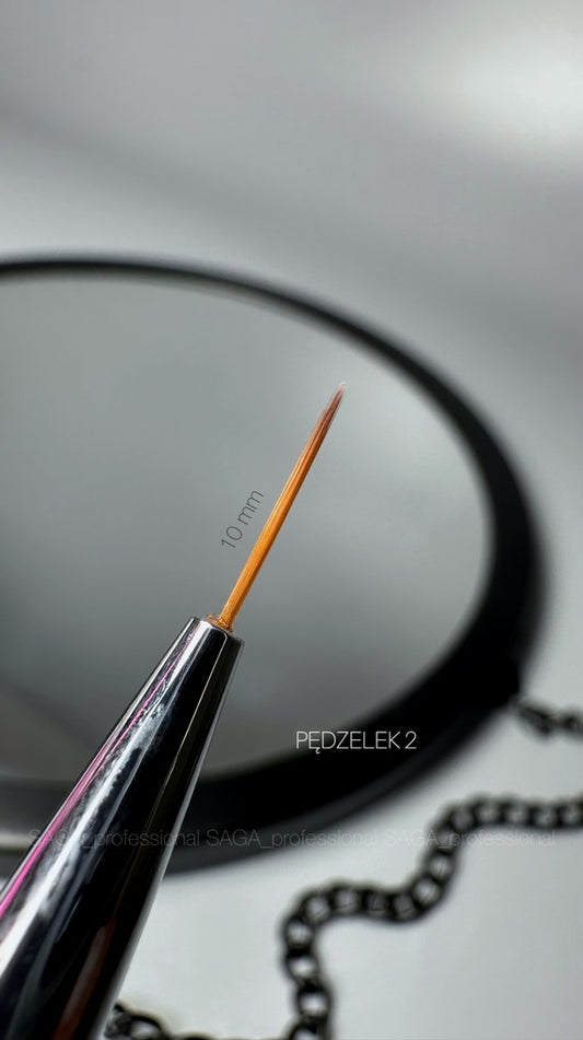 Nail brush Liner 10mm №2 Saga Professional