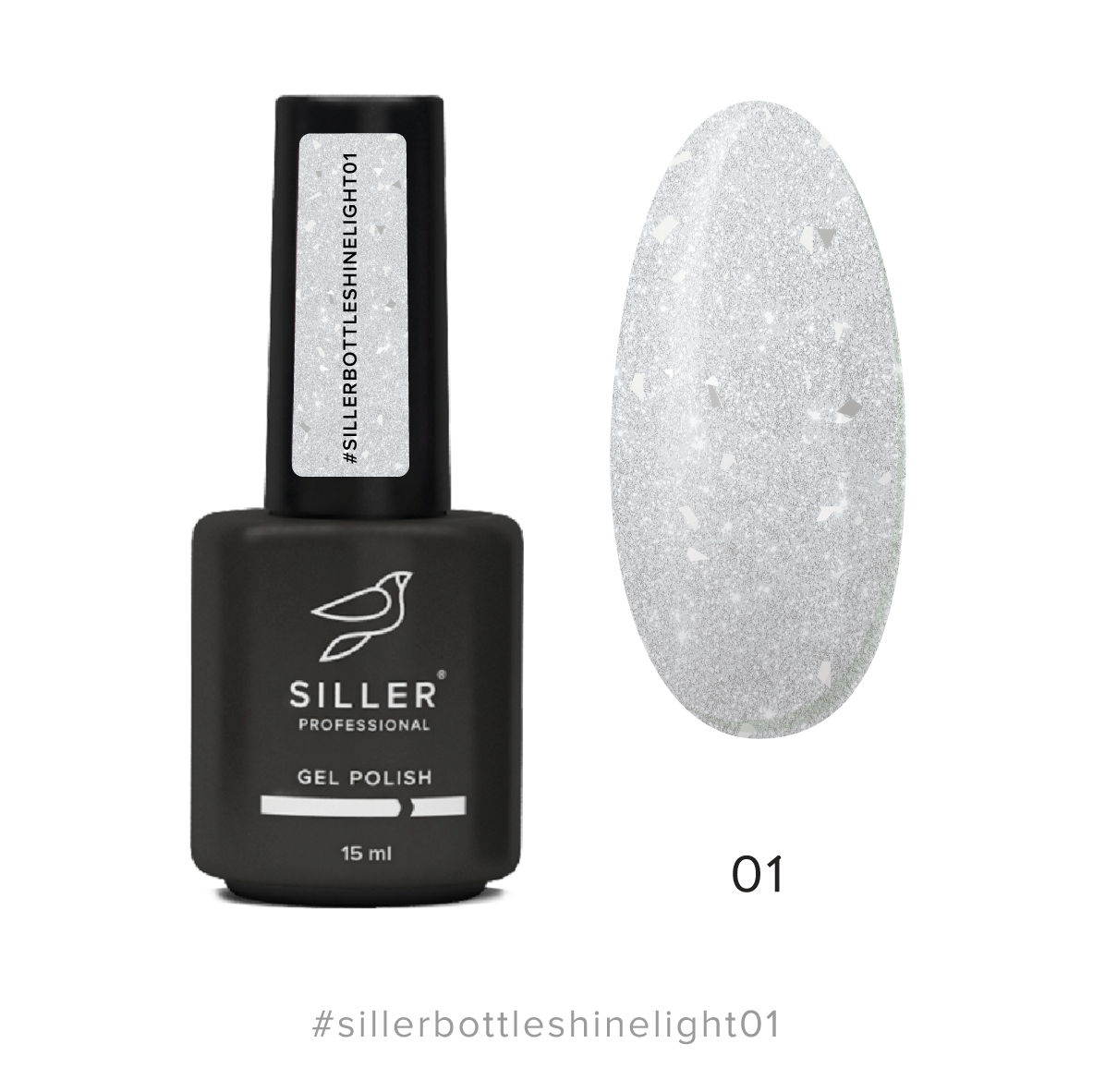 Bottle Shine Light Gel nº 1 de 15 ml Siller