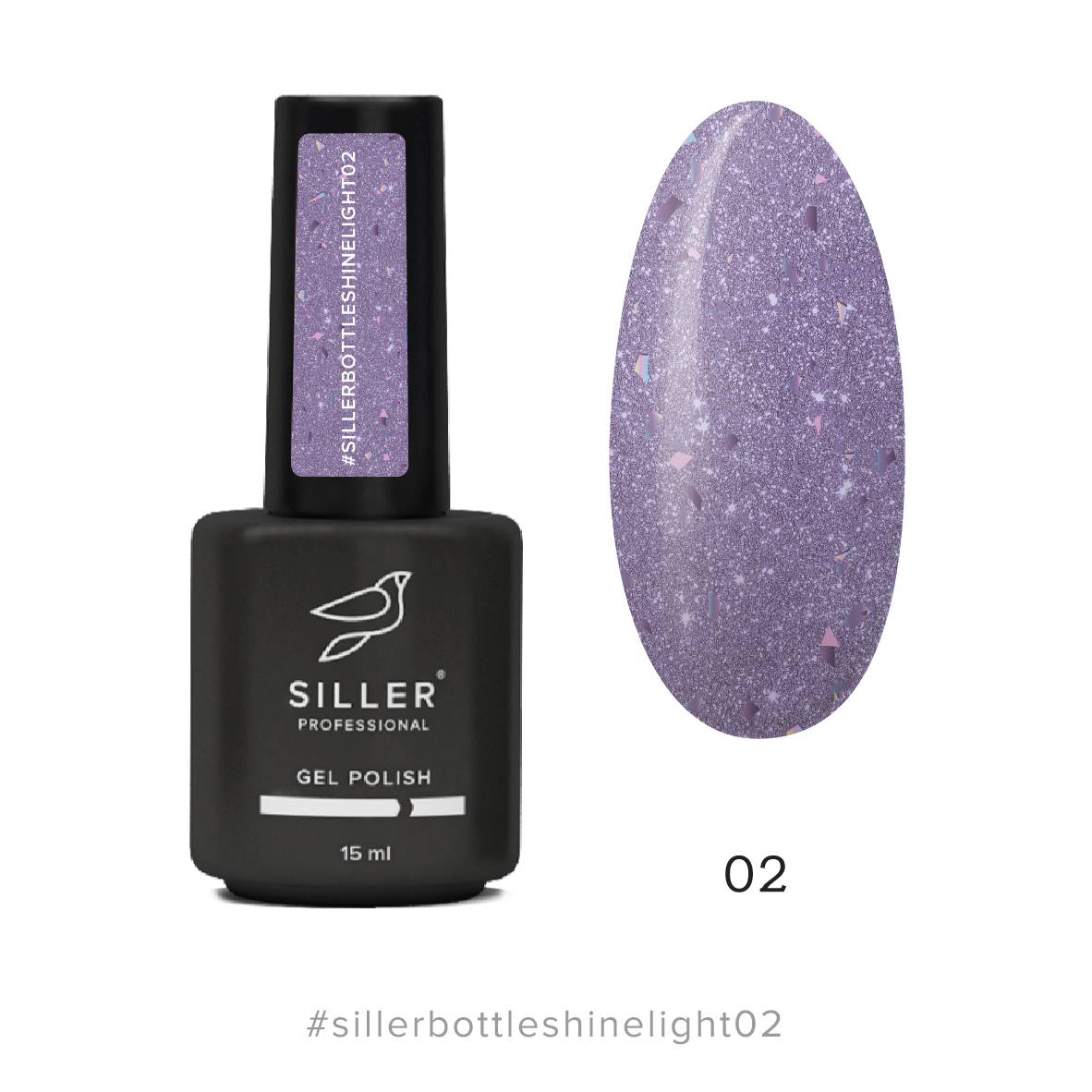 Bottle Shine Light Gel nº 2 de 15 ml Siller