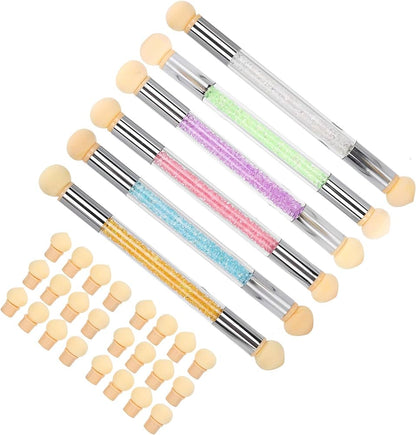 Dual-Head Nail Art Sponge Puff Pen (Ombre Colour Shading Tool)