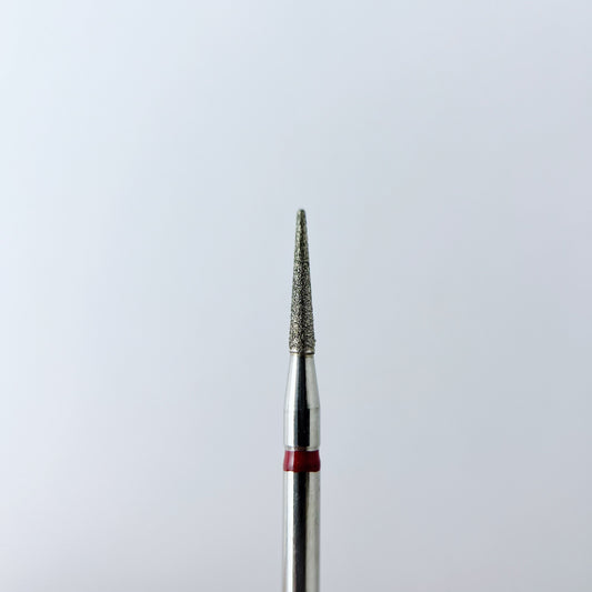 Diamantový vrták na nehty, “Needle”, 1,6*10 mm, červený