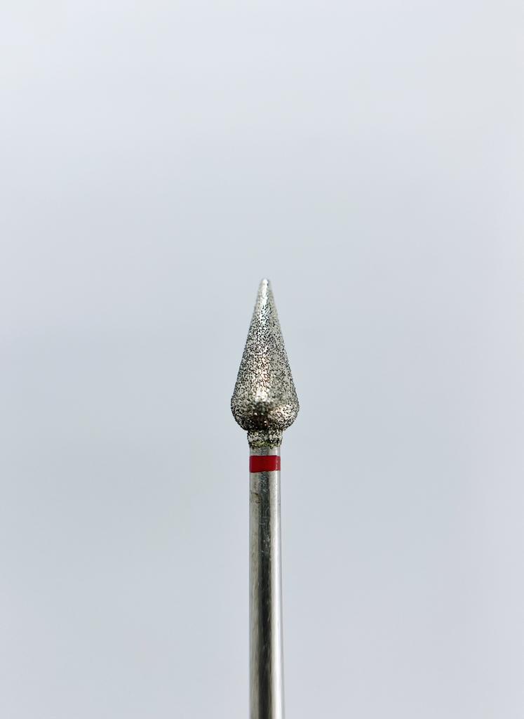 Алмазна фреза, "Крапля", 5.0*12 мм, Червона