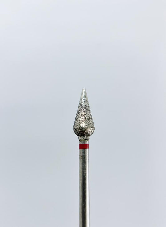 Gyémánt körömfúró, „Drop”, 5,0*12 mm, piros