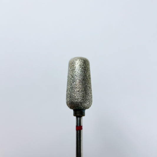 Алмазная фреза для педикюра, "Цилиндр", 9.0*18 мм, Красная