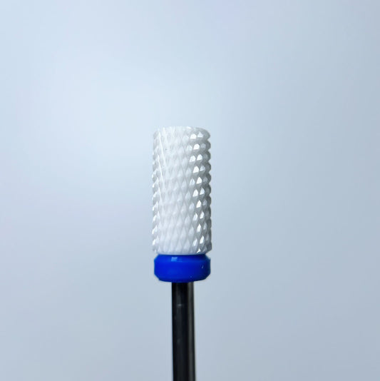 Ceramic nail drill bit, “Сylinder”, 6*13 mm, Blue
