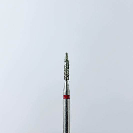 Diamond nail drill bit, “Flame”, 1.8*8.7 mm, Red