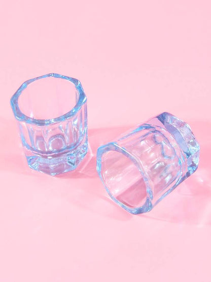 Mini vaso de cristal para uñas