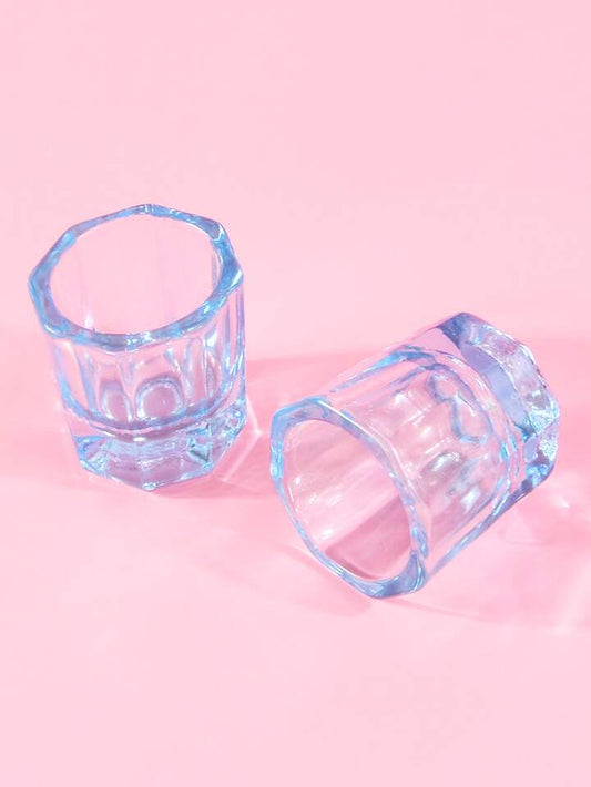 Mini tasse en verre de cristal pour ongles