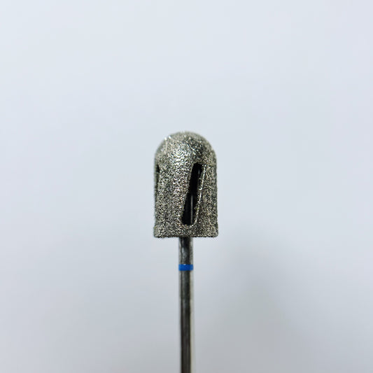 Diamond nail drill bit for pedicure, "Twister", 10.3*16 mm, Blue