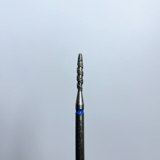 Diamond nail drill bit, “Tornado”, 1.8*10.5 mm, Blue