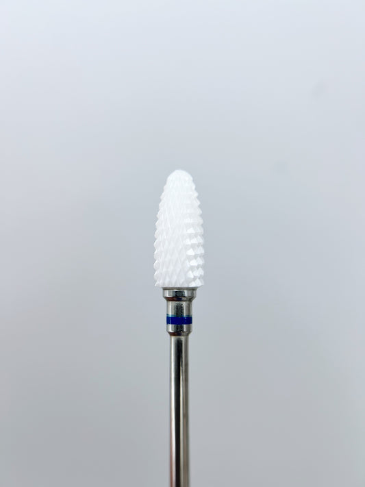 Ceramic nail drill bit, “Corn”, 6*14.5 mm, Blue