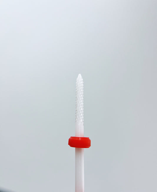 Ceramic nail drill bit, “Needle”, 2.3*14 mm, Red